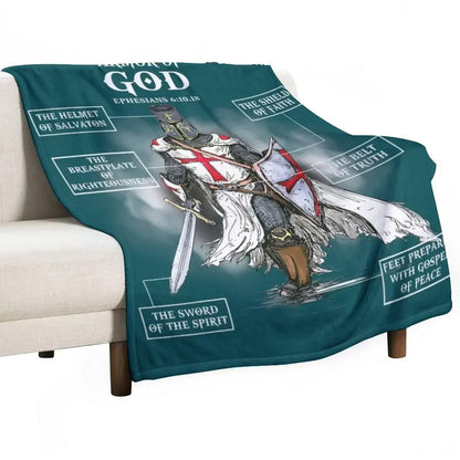 Armor of God Throw Blanket – Cozy, Inspirational, and Perfect for Any Occasion! ✝️✨