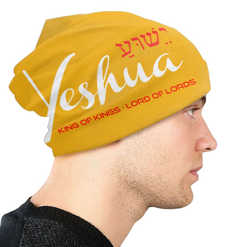 Custom Yeshua Jesus Christian Skullies Beanies Caps Unisex Winter Warm Knit Hat Adult Religion Faith Bonnet Hats Outdoor Ski Cap