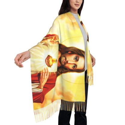 Wrap Yourself in Faith: Custom Jesus Bible Verse Tassel Scarf – Soft, Stylish, and Perfect for Winter!