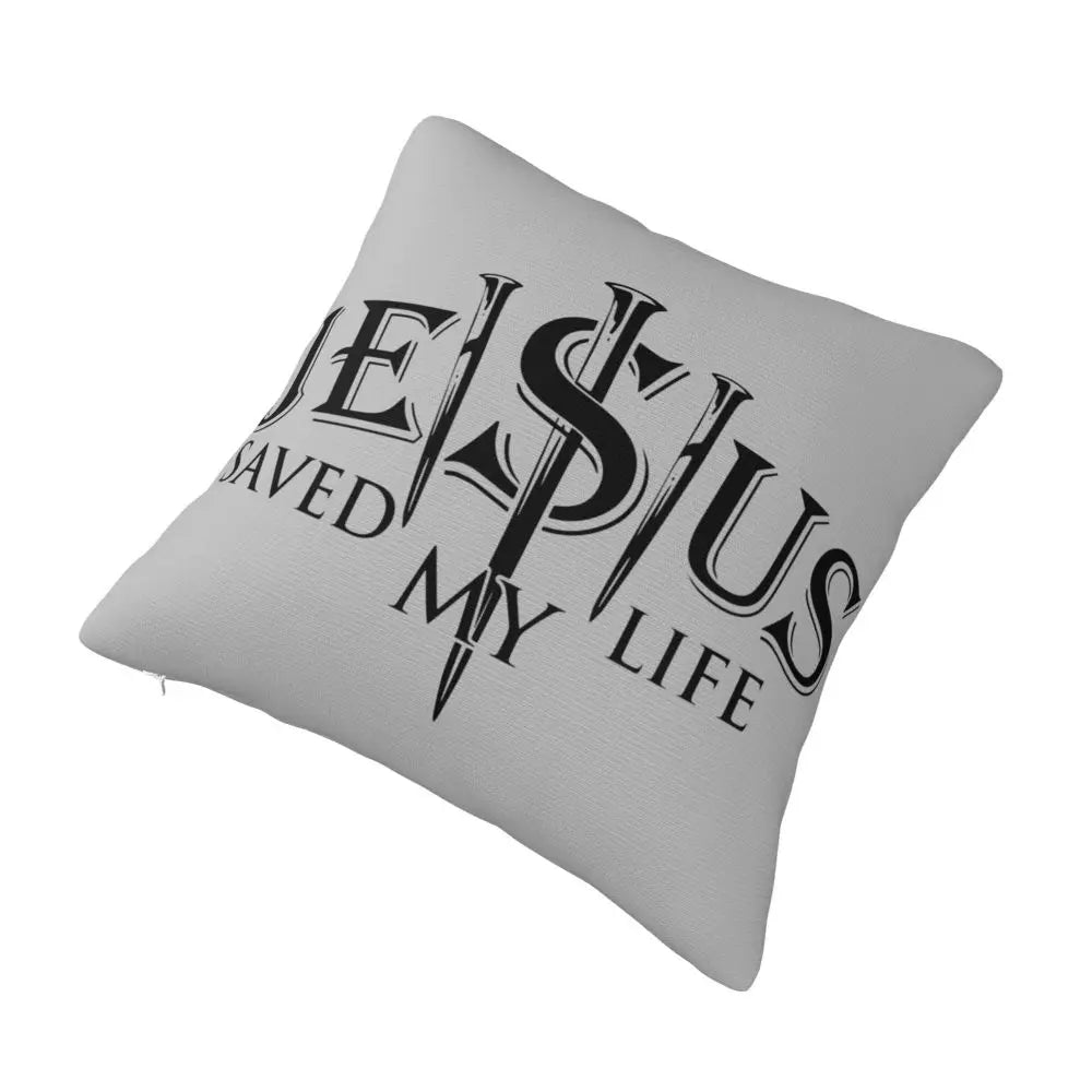 Modern Faith Meets Home Comfort: Jesus 'The Way, The Truth, The Life' Cushion Cover