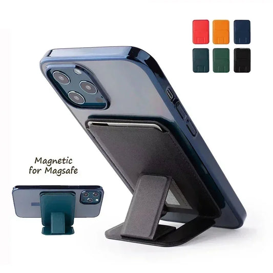 Strong Magnetic Leather Wallet for MagSafe – Premium iPhone Accessory with Card Holder &amp; Stand!