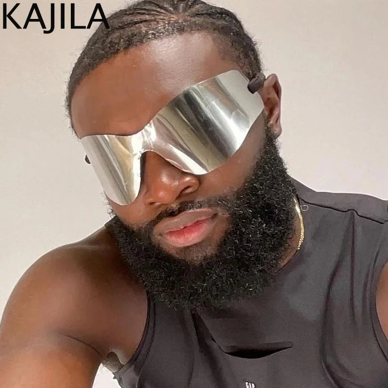 🕶️ Step Into the Future of Cool – Oversized Punk Rimless Y2K Sunglasses (2025 Edition)