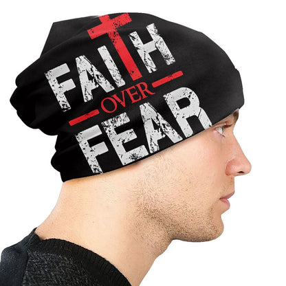 🧢 Bold Faith Meets Trendy Comfort! This Faith Over Fear Jesus Christ Beanie