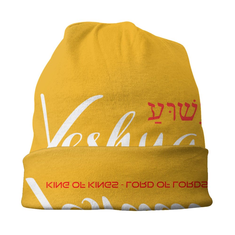 Custom Yeshua Jesus Christian Skullies Beanies Caps Unisex Winter Warm Knit Hat Adult Religion Faith Bonnet Hats Outdoor Ski Cap