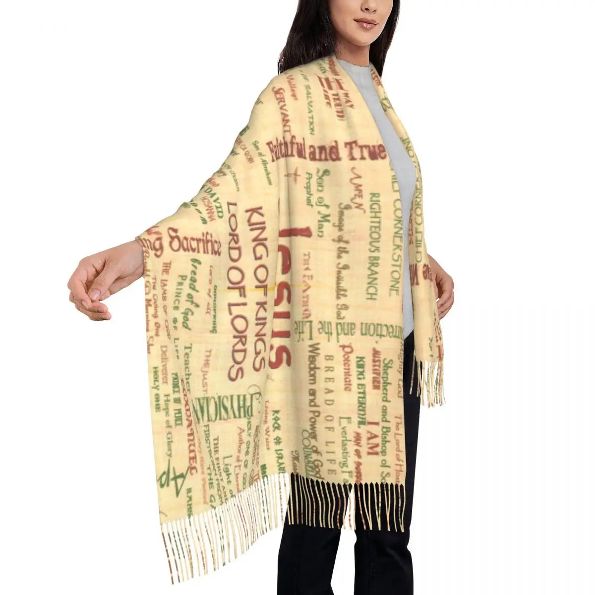 Wrap Yourself in Faith: Custom Jesus Bible Verse Tassel Scarf – Soft, Stylish, and Perfect for Winter!