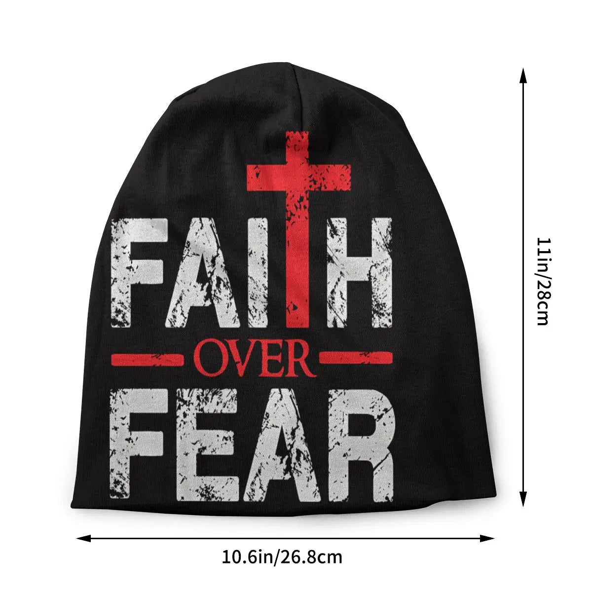 🧢 Bold Faith Meets Trendy Comfort! This Faith Over Fear Jesus Christ Beanie