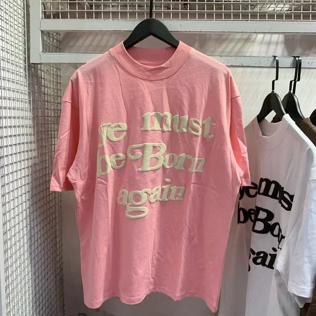 🌱 “Ye Must Be Born Again” Puff Print Tee – CPFM-Inspired Green Edition