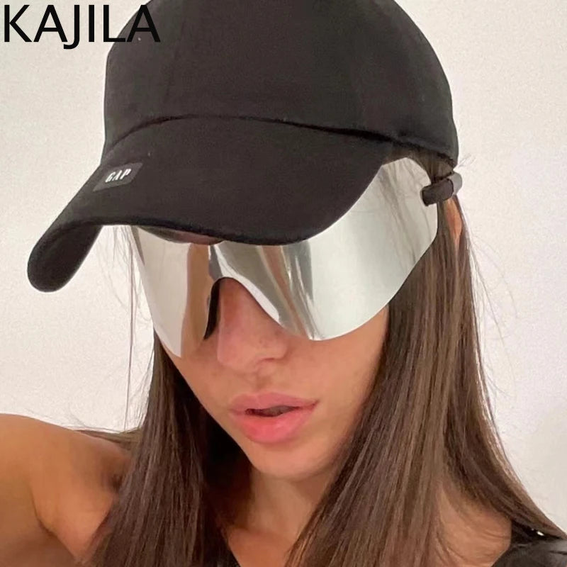 🕶️ Step Into the Future of Cool – Oversized Punk Rimless Y2K Sunglasses (2025 Edition)