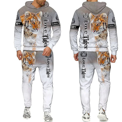 🔥 Bold 3D Tiger Printed Hoodie & Pants Set – Unleash Your Wild Side! 🐯