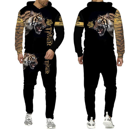 🔥 Bold 3D Tiger Printed Hoodie & Pants Set – Unleash Your Wild Side! 🐯