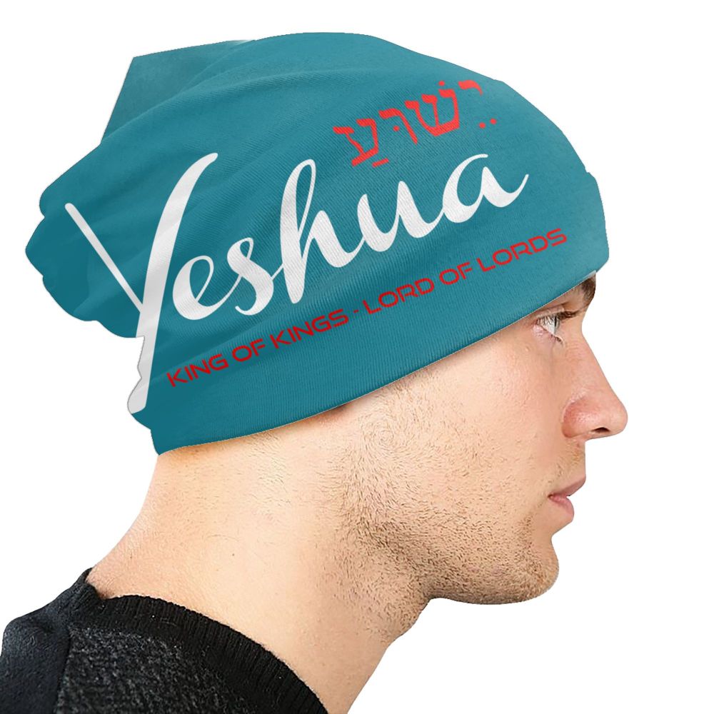 Custom Yeshua Jesus Christian Skullies Beanies Caps Unisex Winter Warm Knit Hat Adult Religion Faith Bonnet Hats Outdoor Ski Cap