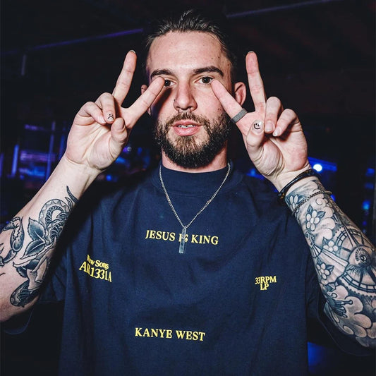 🔥 Frog Drift x Kanye West "Jesus Is King" Oversized Tee – Streetwear Meets Faith!