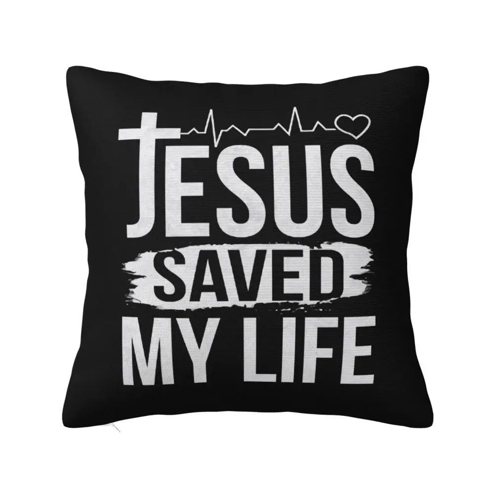 Modern Faith Meets Home Comfort: Jesus 'The Way, The Truth, The Life' Cushion Cover