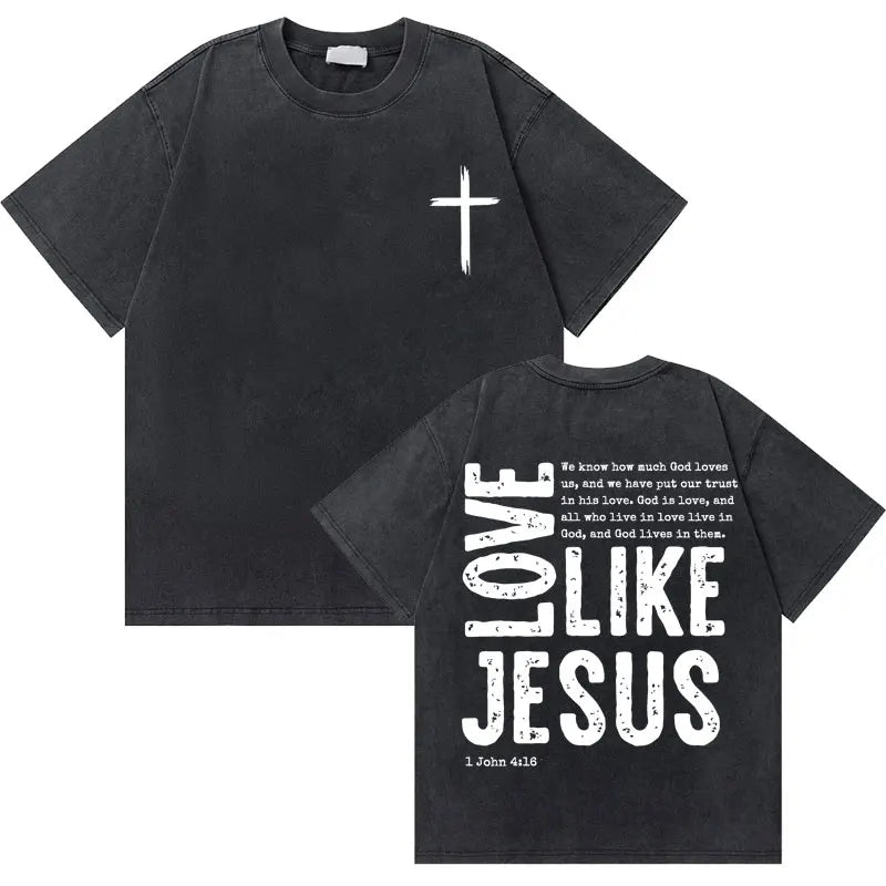 🔥 Washed Vintage “God Loves You” Tee – The Good News You Can Wear!