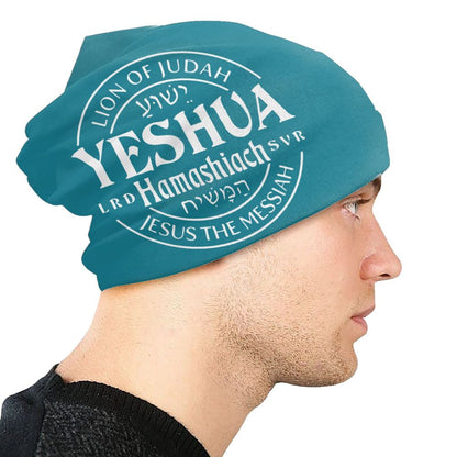 Custom Yeshua Jesus Christian Skullies Beanies Caps Unisex Winter Warm Knit Hat Adult Religion Faith Bonnet Hats Outdoor Ski Cap