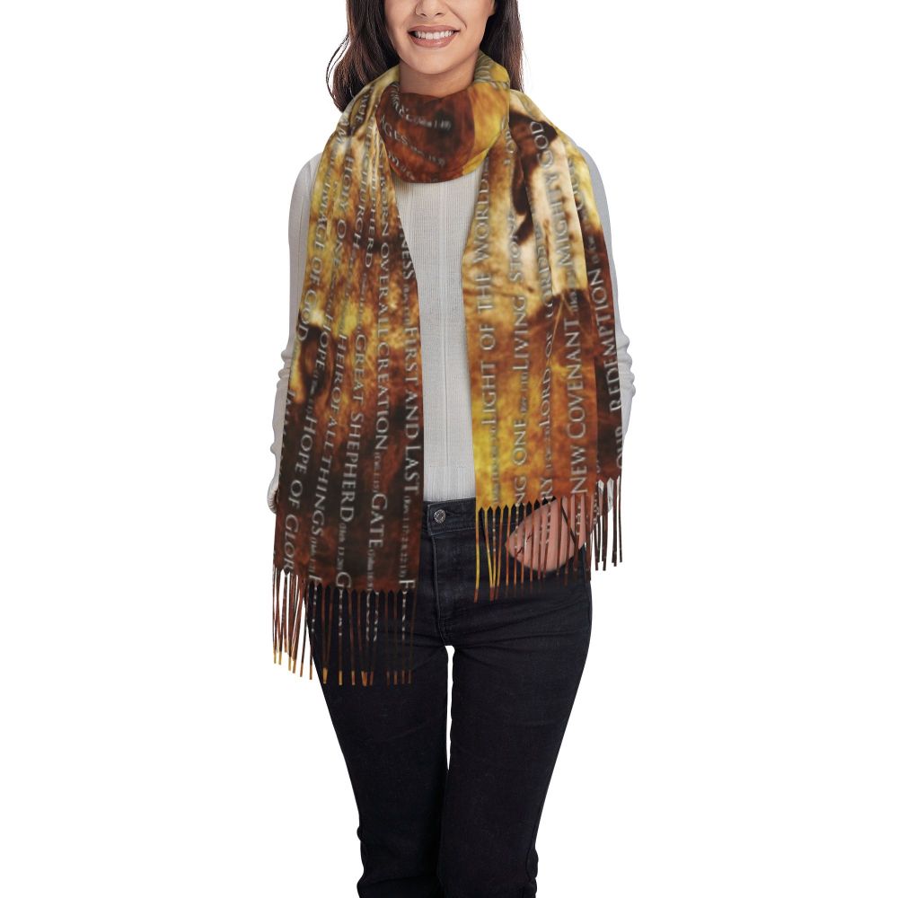 Wrap Yourself in Faith: Custom Jesus Bible Verse Tassel Scarf – Soft, Stylish, and Perfect for Winter!