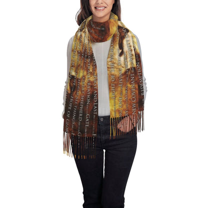 Wrap Yourself in Faith: Custom Jesus Bible Verse Tassel Scarf – Soft, Stylish, and Perfect for Winter!