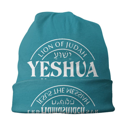 Custom Yeshua Jesus Christian Skullies Beanies Caps Unisex Winter Warm Knit Hat Adult Religion Faith Bonnet Hats Outdoor Ski Cap