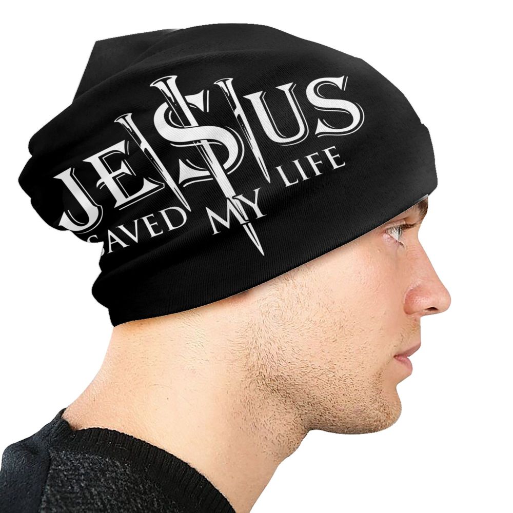 Custom Yeshua Jesus Christian Skullies Beanies Caps Unisex Winter Warm Knit Hat Adult Religion Faith Bonnet Hats Outdoor Ski Cap