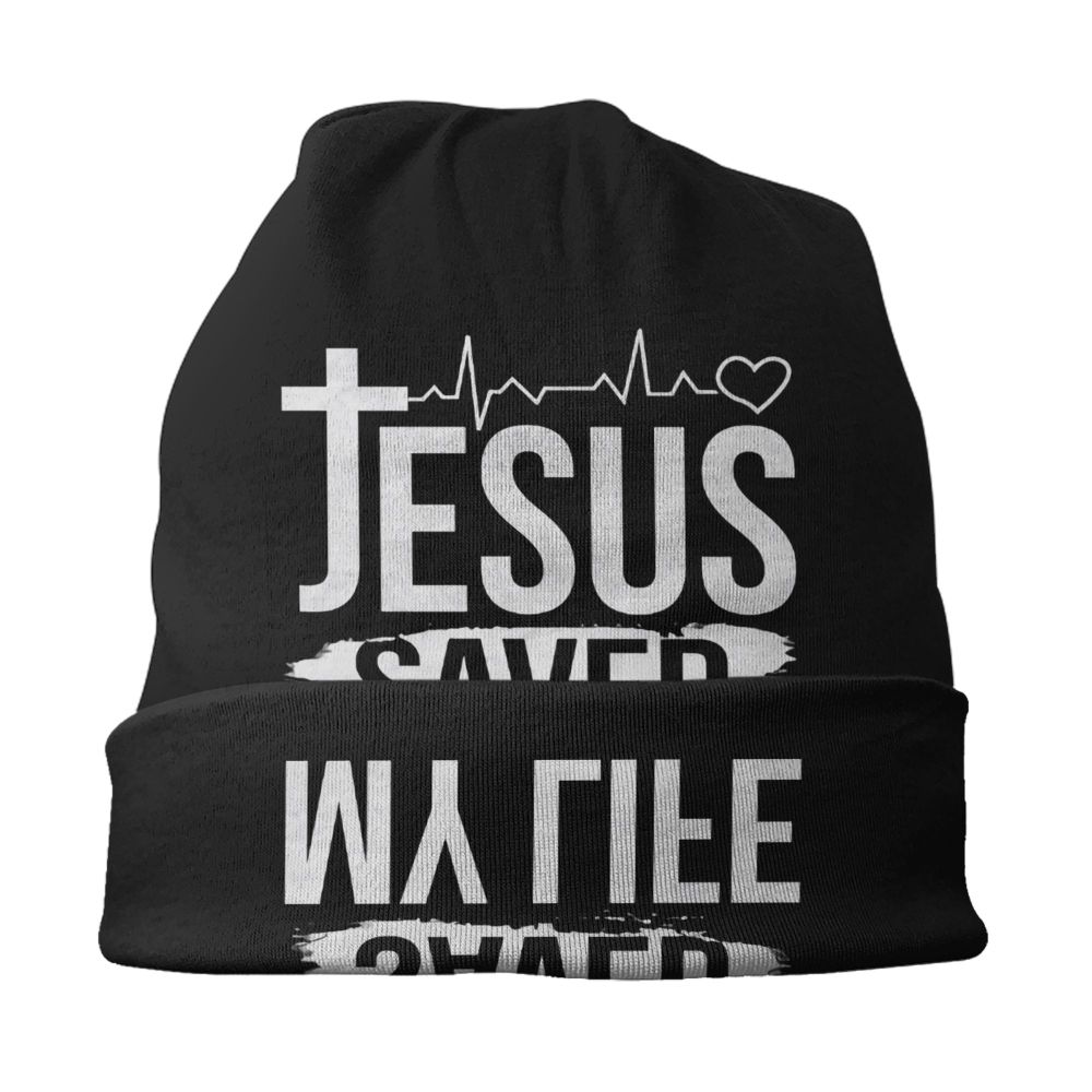 Custom Yeshua Jesus Christian Skullies Beanies Caps Unisex Winter Warm Knit Hat Adult Religion Faith Bonnet Hats Outdoor Ski Cap