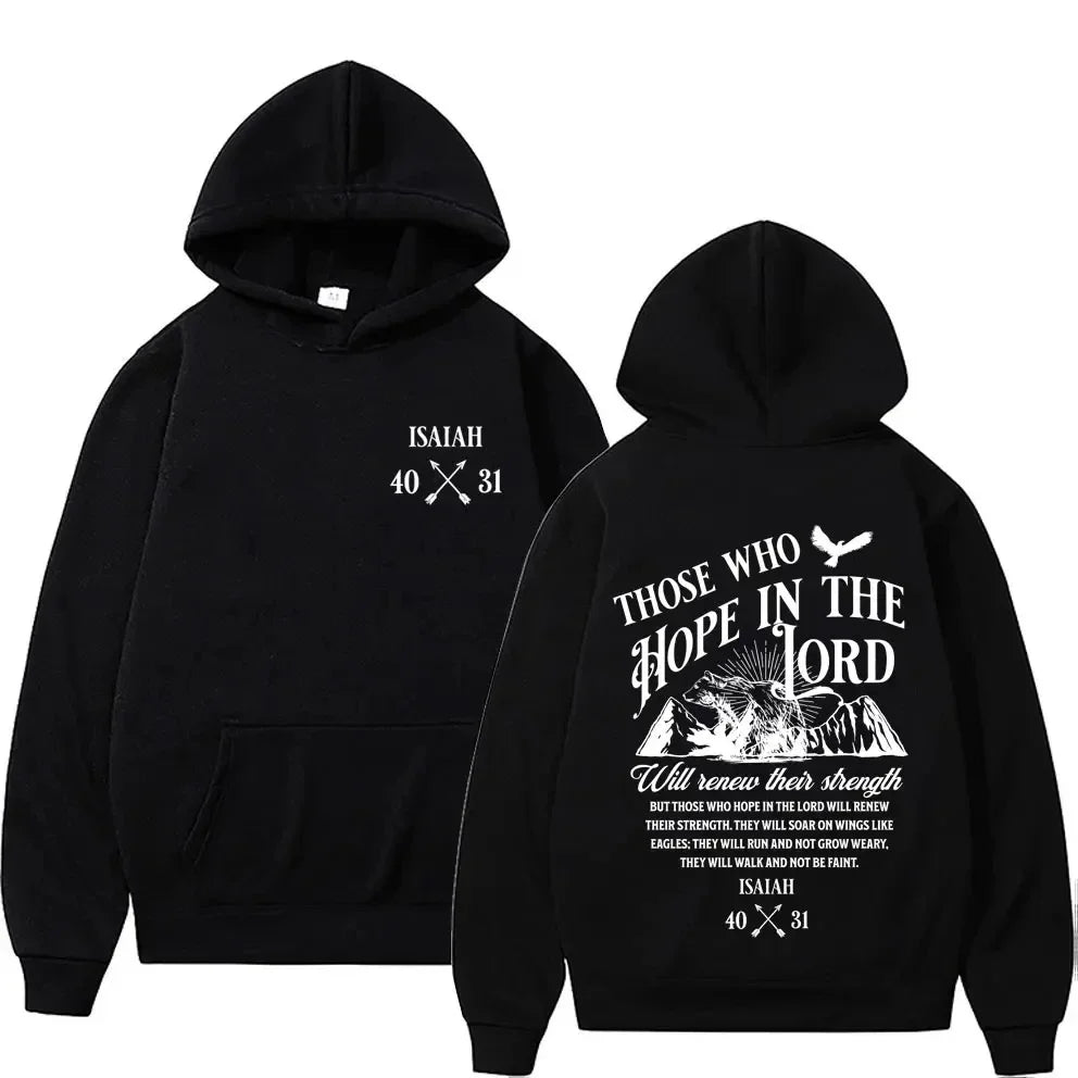 ✝️ Stay Warm in Faith – Y2K Jesus Letter Print Hoodie 🔥