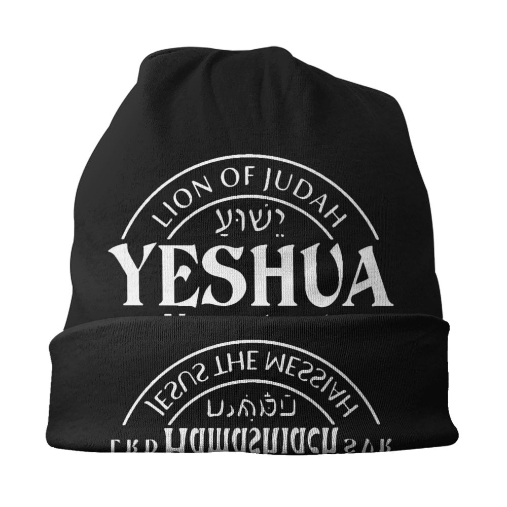 Custom Yeshua Jesus Christian Skullies Beanies Caps Unisex Winter Warm Knit Hat Adult Religion Faith Bonnet Hats Outdoor Ski Cap