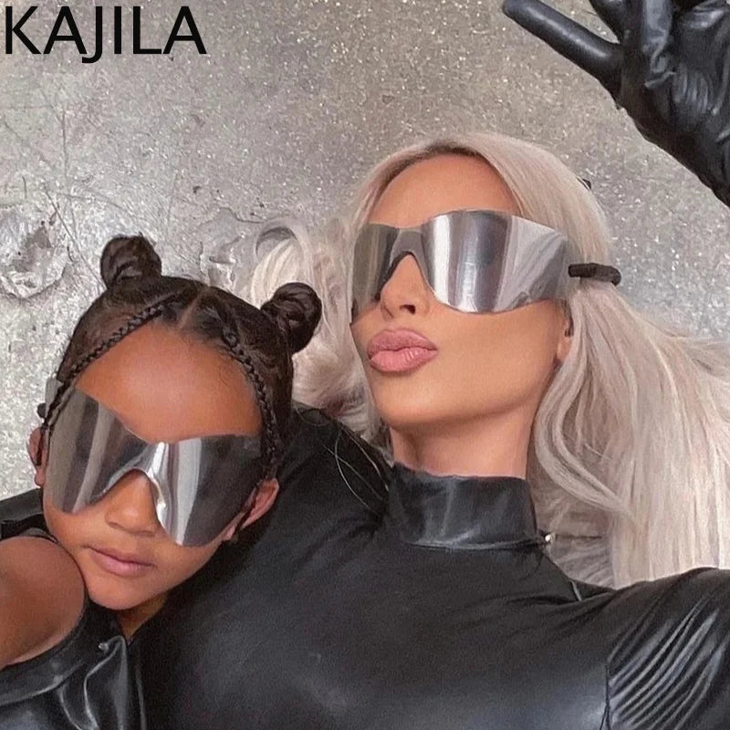 🕶️ Step Into the Future of Cool – Oversized Punk Rimless Y2K Sunglasses (2025 Edition)