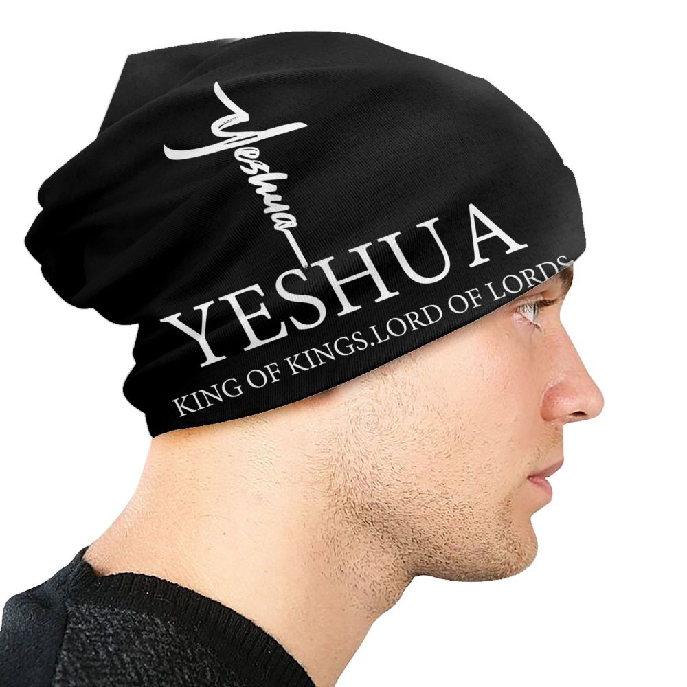 Custom Yeshua Jesus Christian Skullies Beanies Caps Unisex Winter Warm Knit Hat Adult Religion Faith Bonnet Hats Outdoor Ski Cap