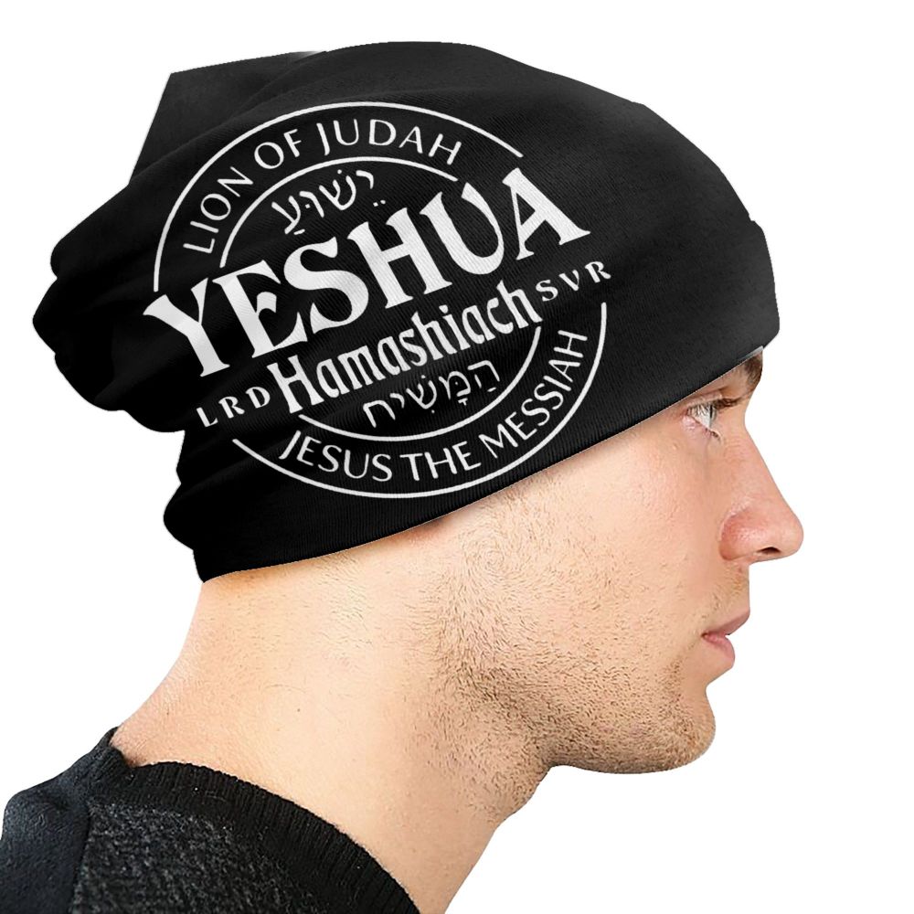 Custom Yeshua Jesus Christian Skullies Beanies Caps Unisex Winter Warm Knit Hat Adult Religion Faith Bonnet Hats Outdoor Ski Cap