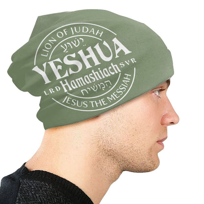 Custom Yeshua Jesus Christian Skullies Beanies Caps Unisex Winter Warm Knit Hat Adult Religion Faith Bonnet Hats Outdoor Ski Cap