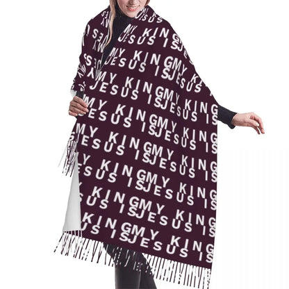 Stay Warm in Style: Jesus 'The Way, The Truth, The Life' Tassel Scarf