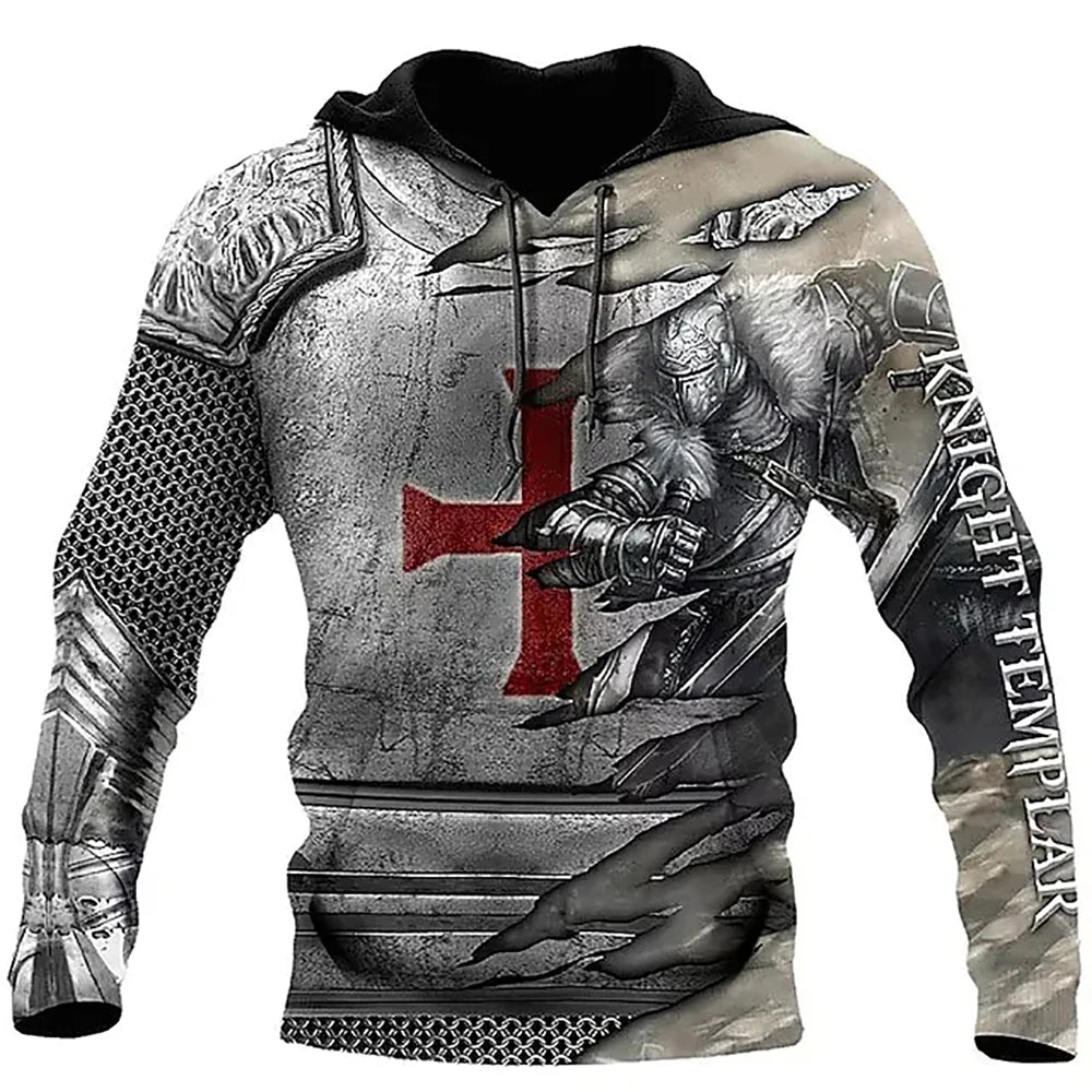 Knight Templar Armor Jesus Hoodie – Wear His Protection Boldly!