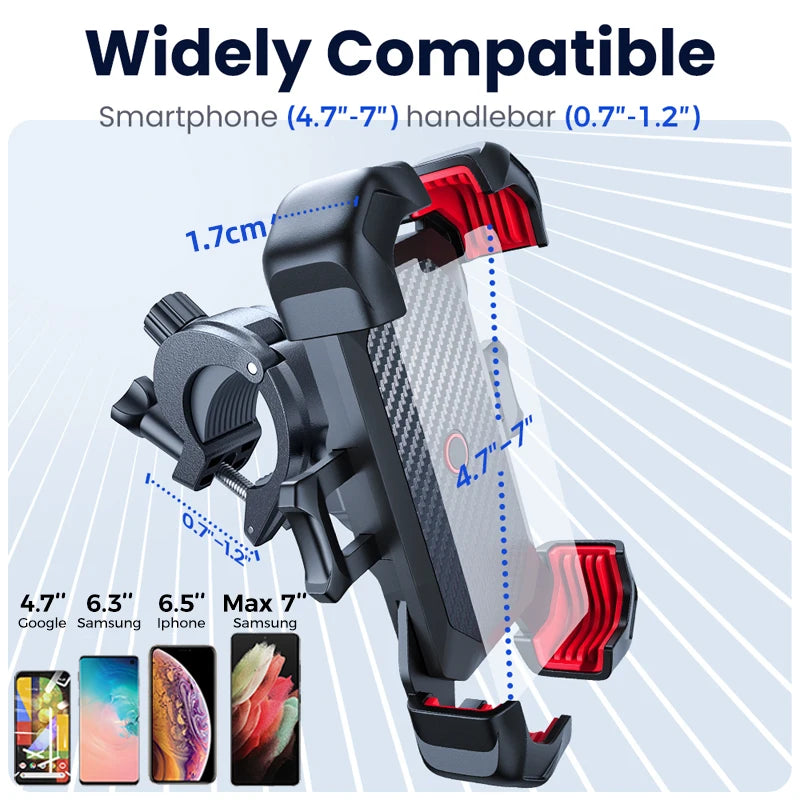 🚴 Ride Smarter, Not Harder! — Joyroom 360° Bike Phone Holder
Universal Shockproof Bracket for 4.7–7” Phones | GPS & Navigation Ready