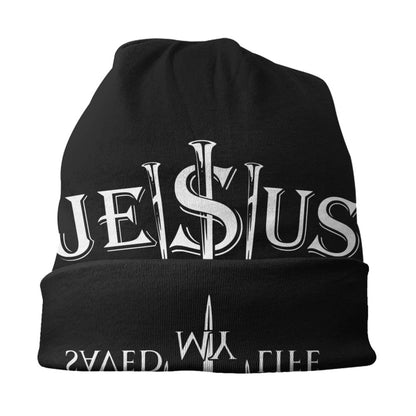 Custom Yeshua Jesus Christian Skullies Beanies Caps Unisex Winter Warm Knit Hat Adult Religion Faith Bonnet Hats Outdoor Ski Cap