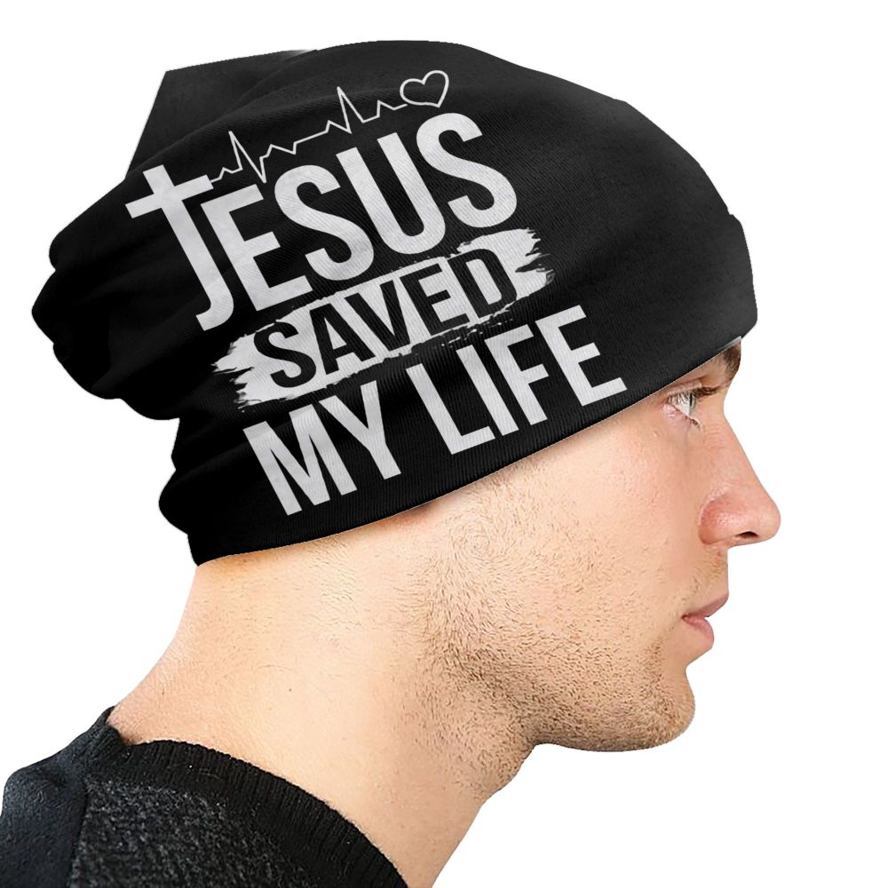 Custom Yeshua Jesus Christian Skullies Beanies Caps Unisex Winter Warm Knit Hat Adult Religion Faith Bonnet Hats Outdoor Ski Cap