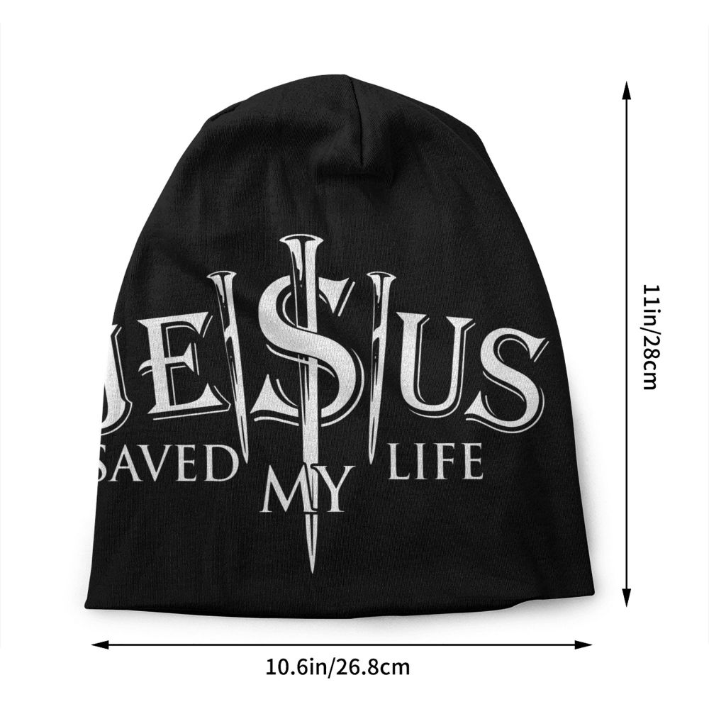 Custom Yeshua Jesus Christian Skullies Beanies Caps Unisex Winter Warm Knit Hat Adult Religion Faith Bonnet Hats Outdoor Ski Cap