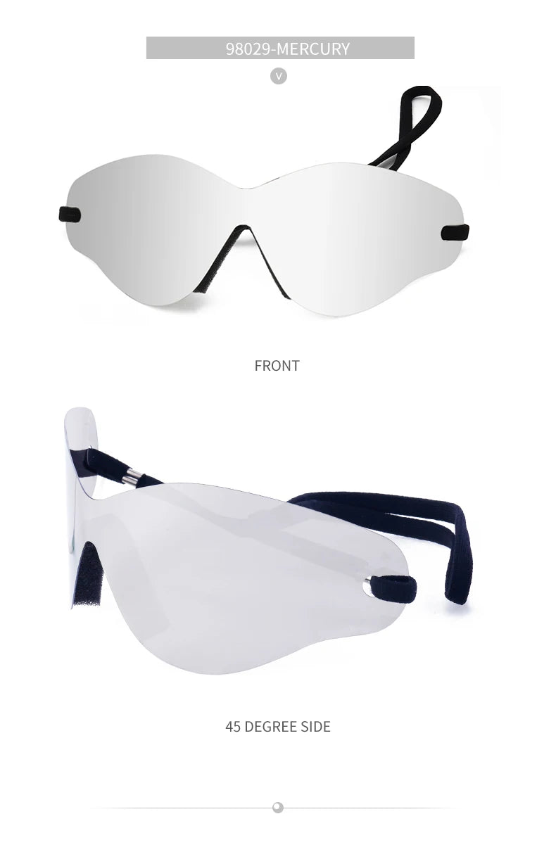 🕶️ Step Into the Future of Cool – Oversized Punk Rimless Y2K Sunglasses (2025 Edition)