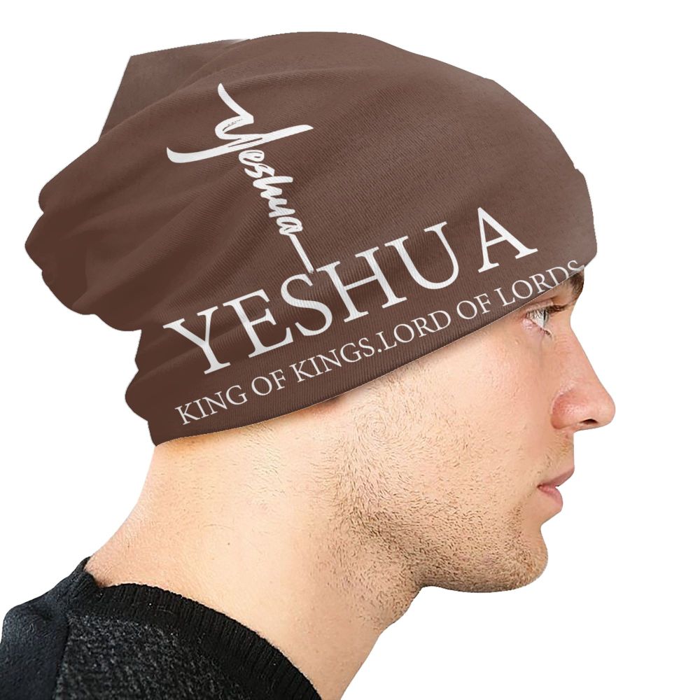 Custom Yeshua Jesus Christian Skullies Beanies Caps Unisex Winter Warm Knit Hat Adult Religion Faith Bonnet Hats Outdoor Ski Cap