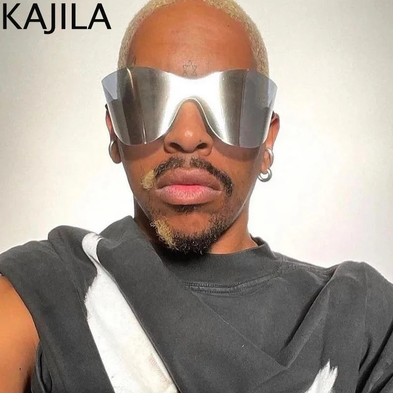 🕶️ Step Into the Future of Cool – Oversized Punk Rimless Y2K Sunglasses (2025 Edition)