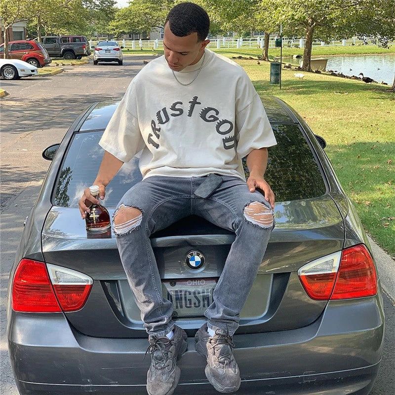 🙌 Vintage Vibes, Holy Hype – Sunday Service Kanye West-Inspired Oversized Tee
