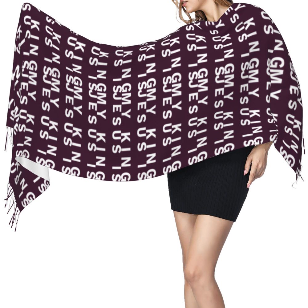 Stay Warm in Style: Jesus 'The Way, The Truth, The Life' Tassel Scarf