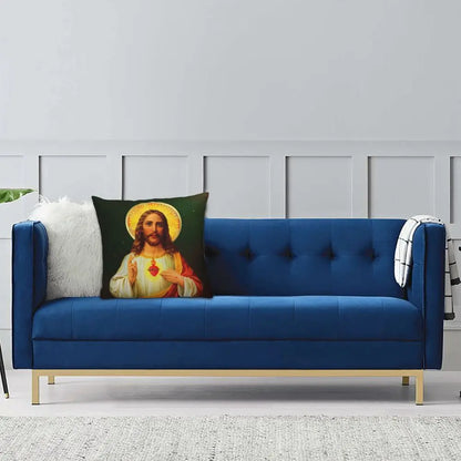 Modern Faith Meets Home Comfort: Jesus 'The Way, The Truth, The Life' Cushion Cover