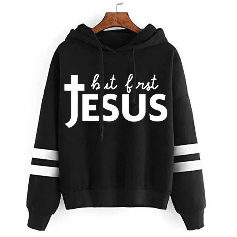 Faith Meets Fashion: Vintage Jesus Print Hoodie for Bold Believers