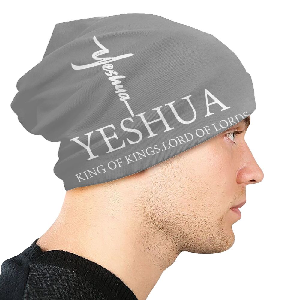 Custom Yeshua Jesus Christian Skullies Beanies Caps Unisex Winter Warm Knit Hat Adult Religion Faith Bonnet Hats Outdoor Ski Cap