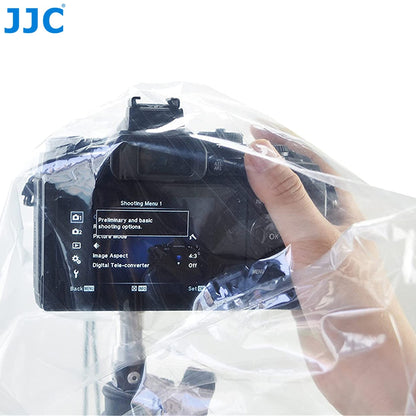 JJC 2 Pack Waterproof Camera Rain Cover Raincoat Protector for Canon Nikon Sony Panasonic DSLR Camera Rainproof Accessories