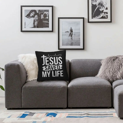 Modern Faith Meets Home Comfort: Jesus 'The Way, The Truth, The Life' Cushion Cover