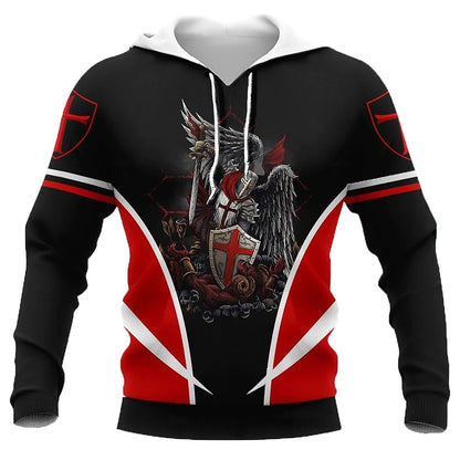 Knight Templar Armor Jesus Hoodie – Wear His Protection Boldly!