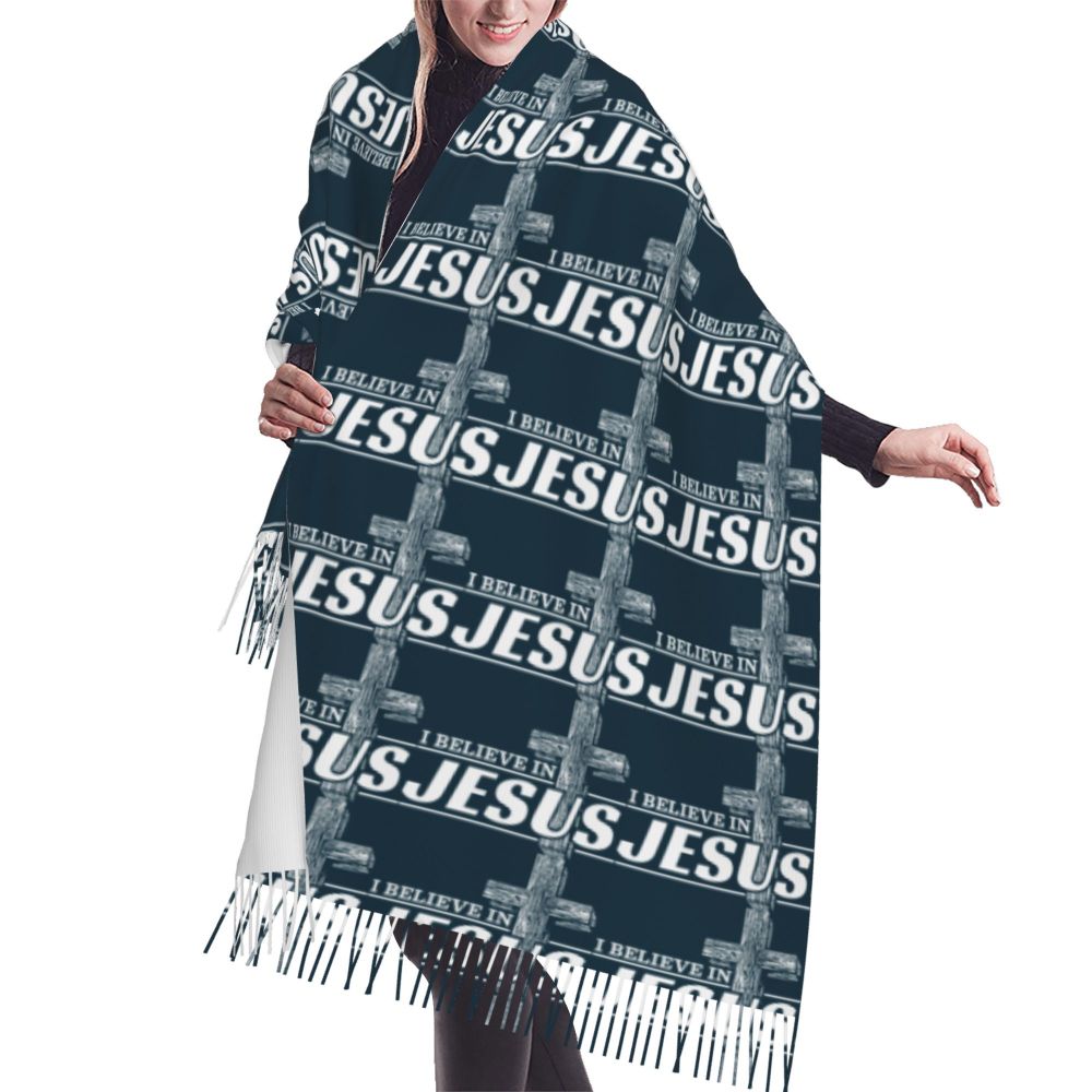 Stay Warm in Style: Jesus 'The Way, The Truth, The Life' Tassel Scarf