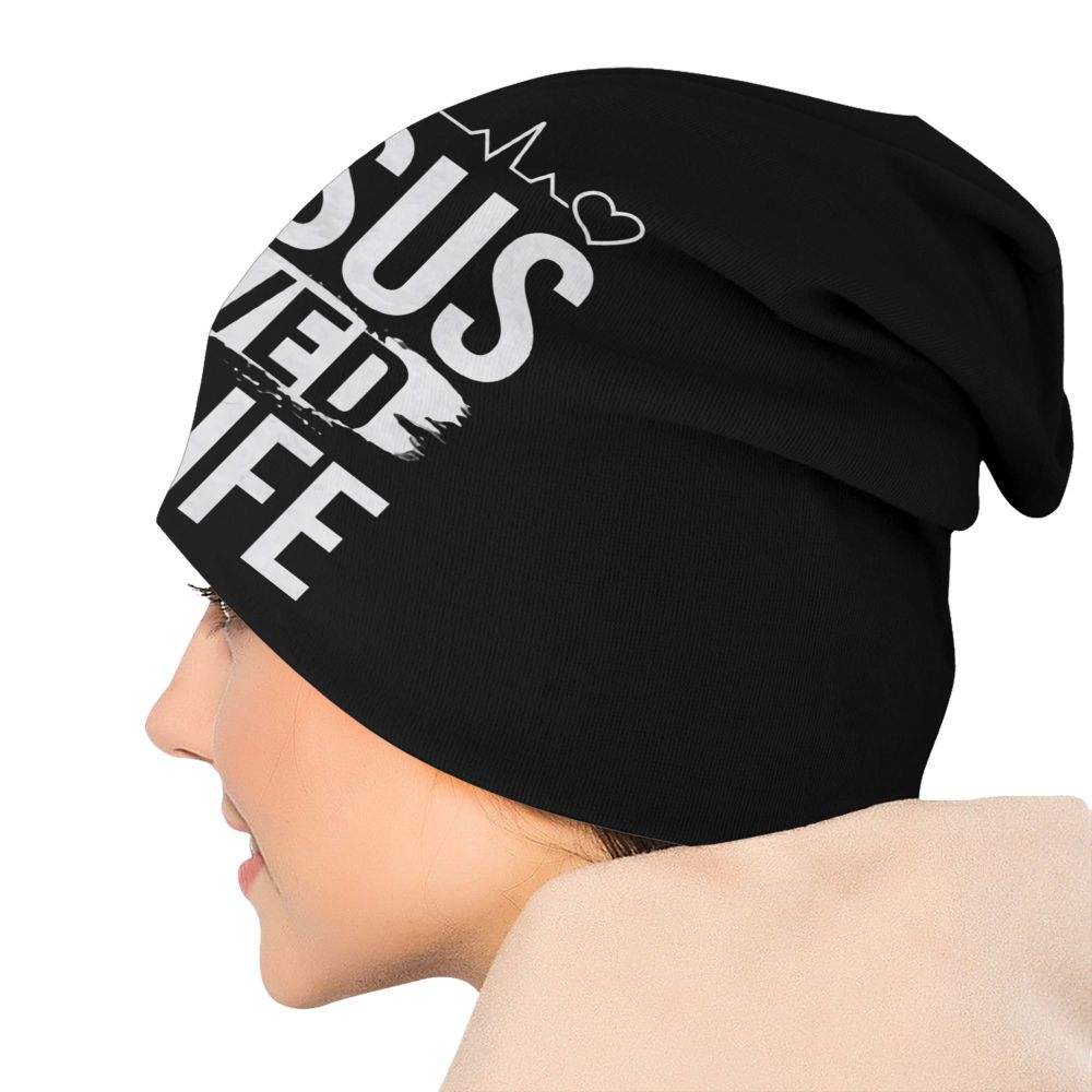 Custom Yeshua Jesus Christian Skullies Beanies Caps Unisex Winter Warm Knit Hat Adult Religion Faith Bonnet Hats Outdoor Ski Cap