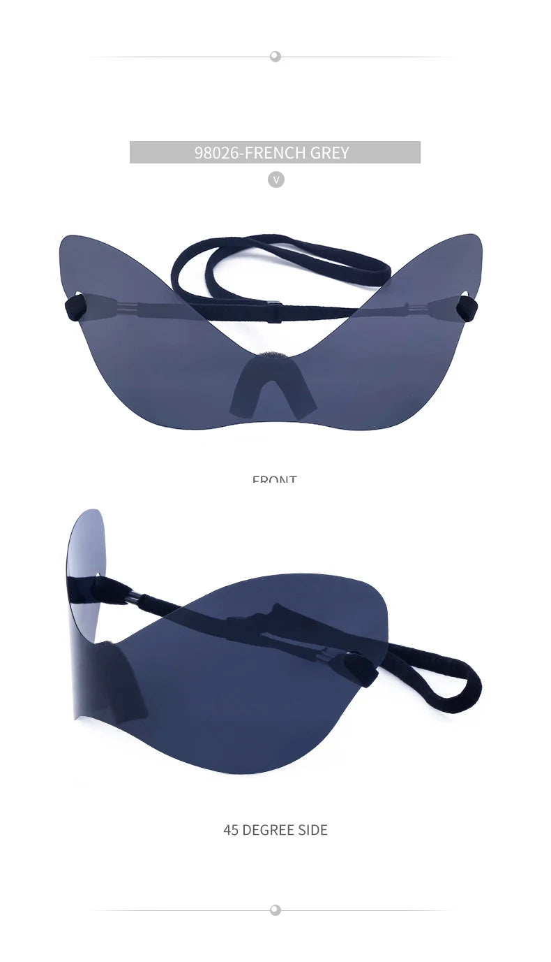 🕶️ Step Into the Future of Cool – Oversized Punk Rimless Y2K Sunglasses (2025 Edition)